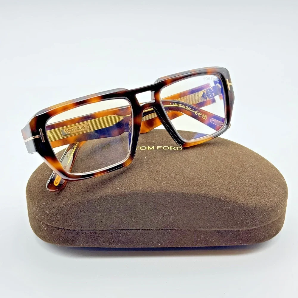 Tom Ford Eyeglass Frames Icon TF6077-B 053 Havana Navigator Optical 54-19-140